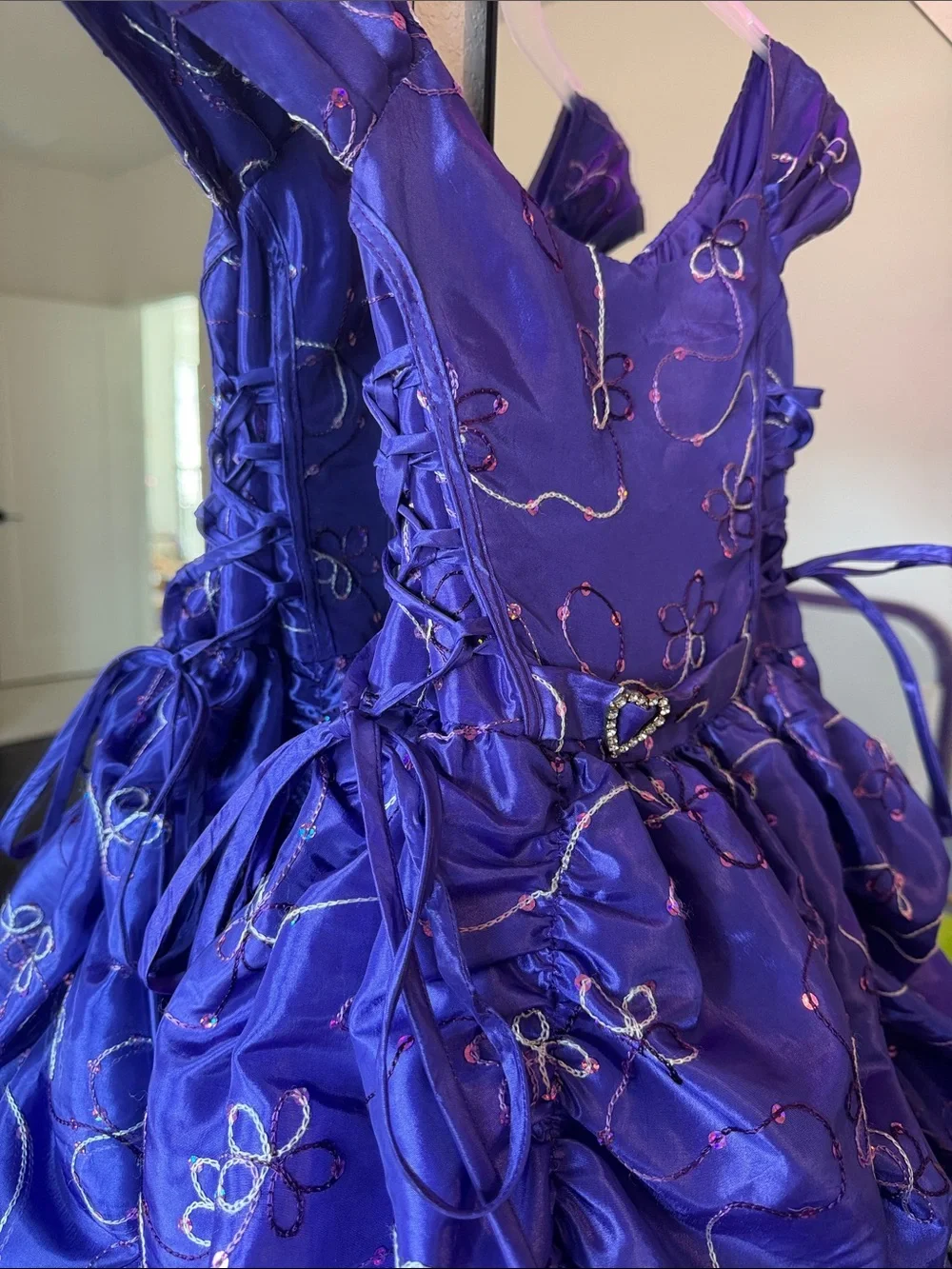 Gorgeous Girls Purple Taffeta Princess Ball Gown